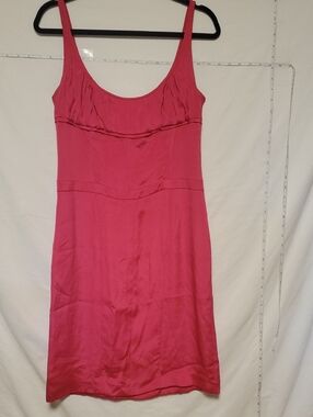 Narciso Rodriguez Hot Pink 100 % Silk Slip Dress Sz 8